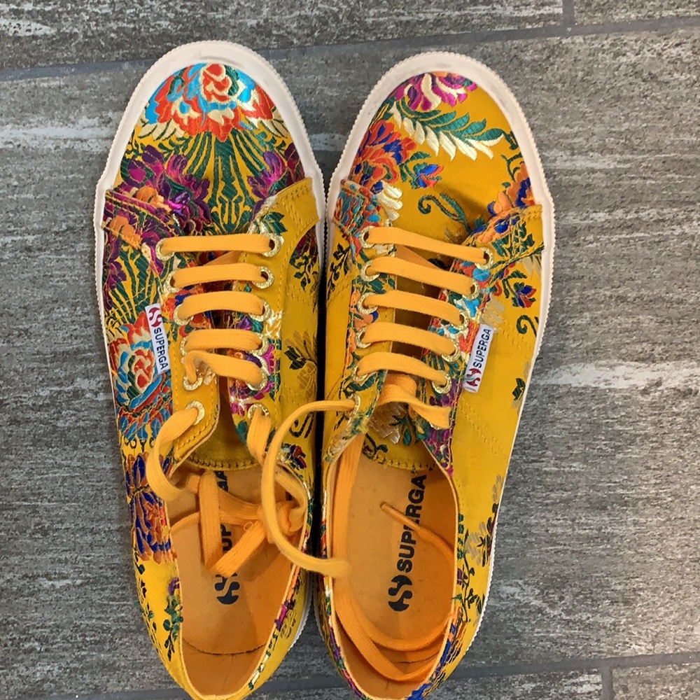 Superga brocade shoes sz 10 - Picture 2 of 4